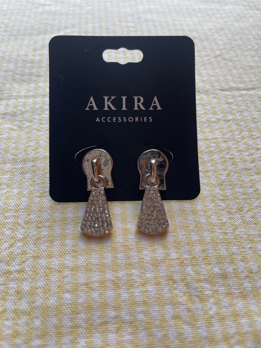 AKIRA Silver Zipper Earrings